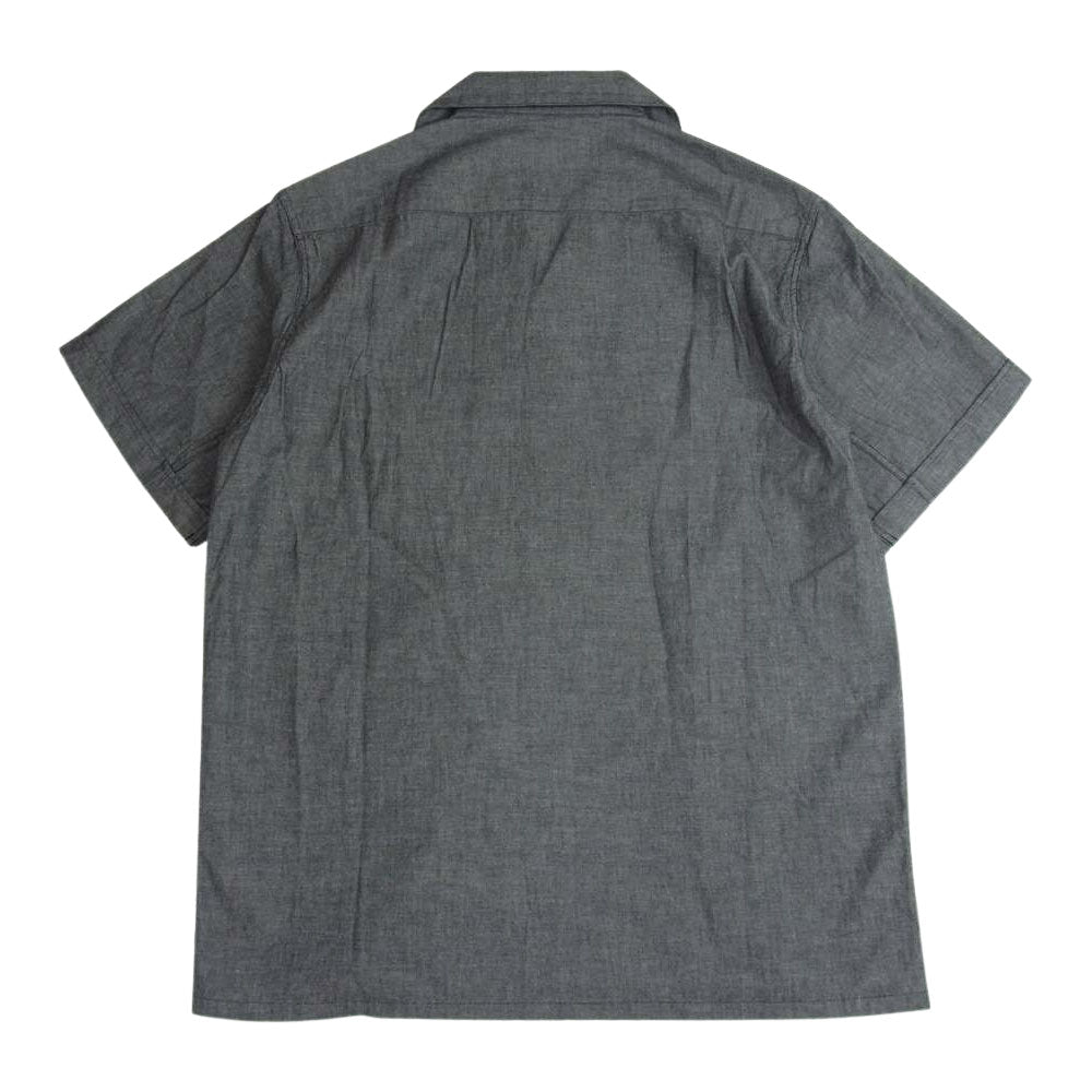 Pherrow's フェローズ イタリアンカラー 半袖 シャンブレー シャツ グレー系 グレー系 M【中古】