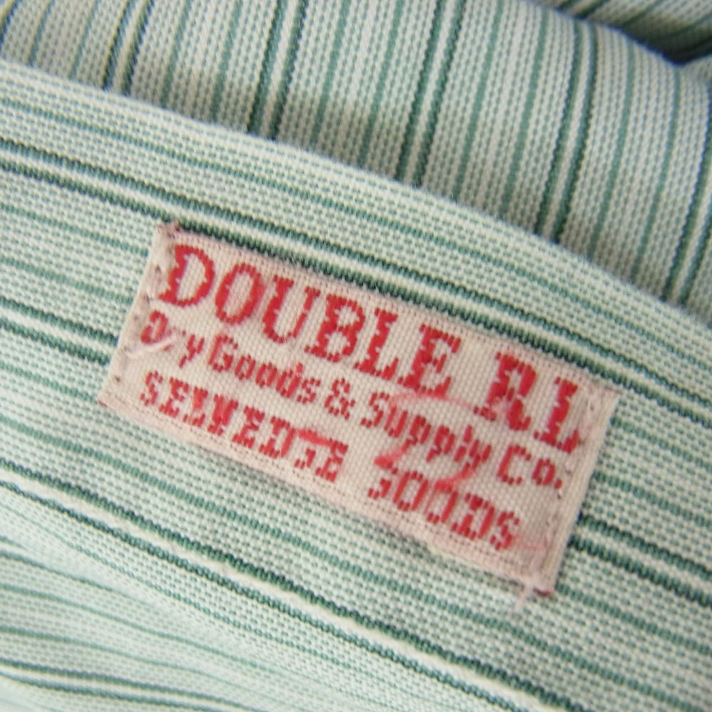 RRL ダブルアールエル ストライプ ドレス シャツ ライトグリーン系 S【中古】