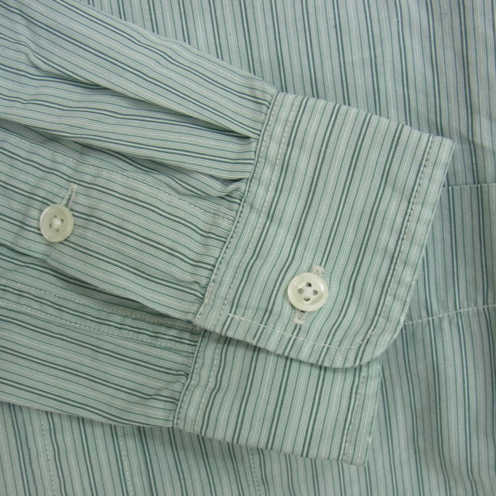 RRL ダブルアールエル ストライプ ドレス シャツ ライトグリーン系 S【中古】