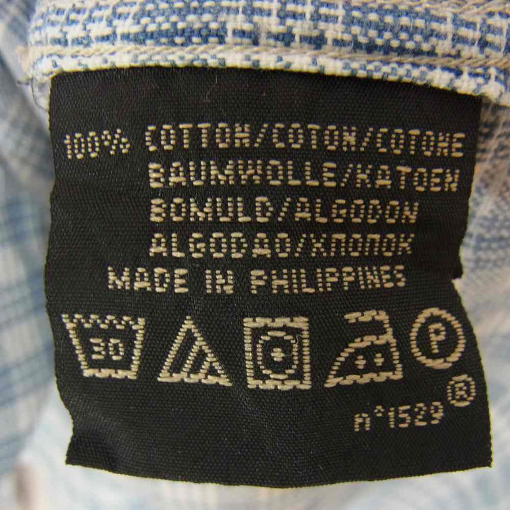 RRL ダブルアールエル チェックワーク シャツ ライトブルー系 ホワイト系 S【中古】