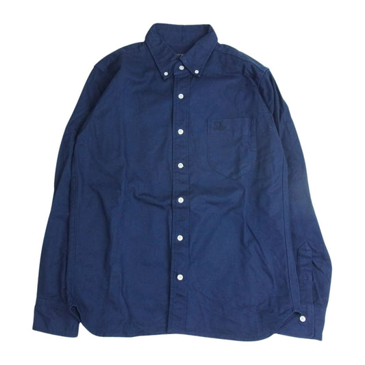 STUDIO D’ARTISAN ステュディオダルチザン 5681 ヘヴィーオンス オックスフォード シャツ 10oz BD 長袖シャツ ネイビー ネイビー系 38【中古】