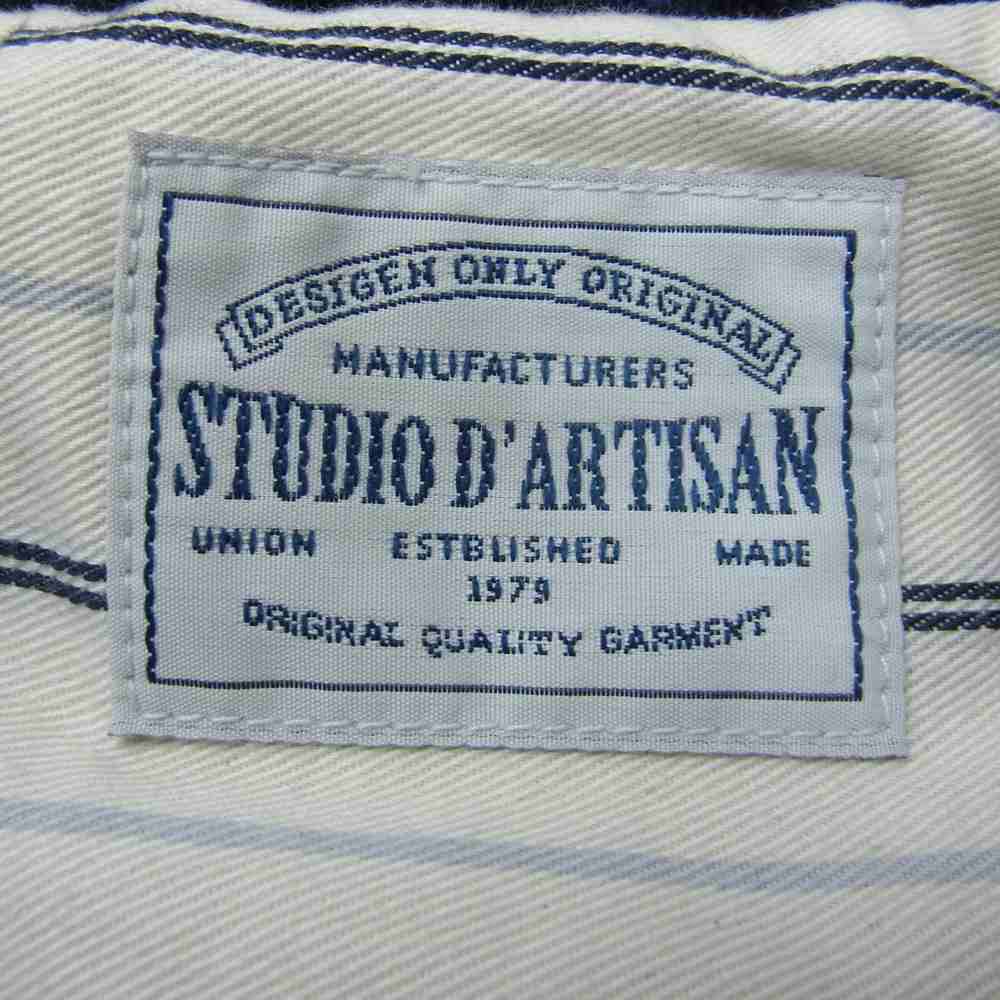 STUDIO D’ARTISAN ステュディオダルチザン ネップ クラシック テーラード ジャケット ネイビー系 38【極上美品】【中古】