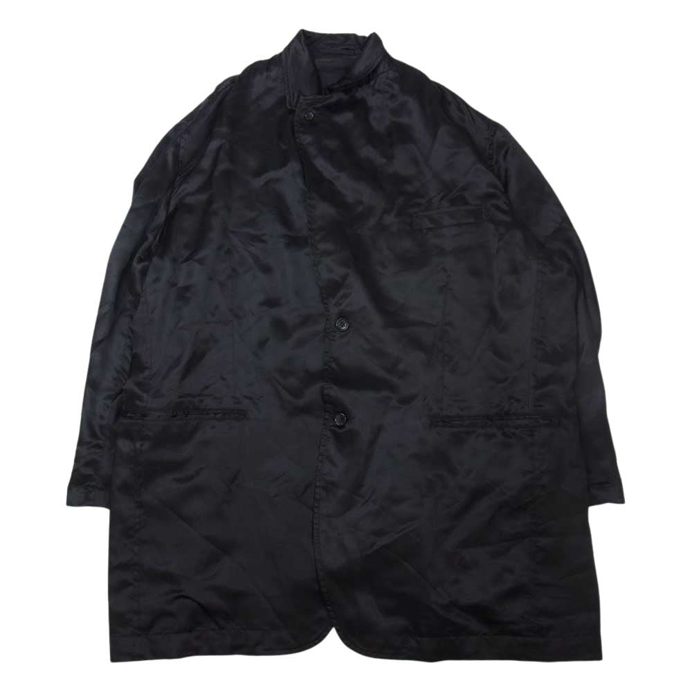 COMME des GARCONS HOMME PLUS コムデギャルソンオムプリュス 22SS 花の存在期 PI-J052 oversized cupro blazer バックローズ プリント キュプラ オーバーサイズ ジャケット ブラック系 M【美品】【中古】