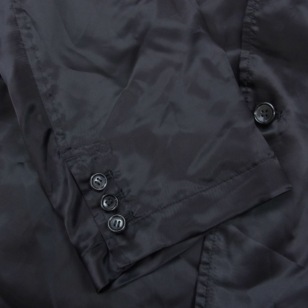 COMME des GARCONS HOMME PLUS コムデギャルソンオムプリュス 22SS 花の存在期 PI-J052 oversized cupro blazer バックローズ プリント キュプラ オーバーサイズ ジャケット ブラック系 M【美品】【中古】