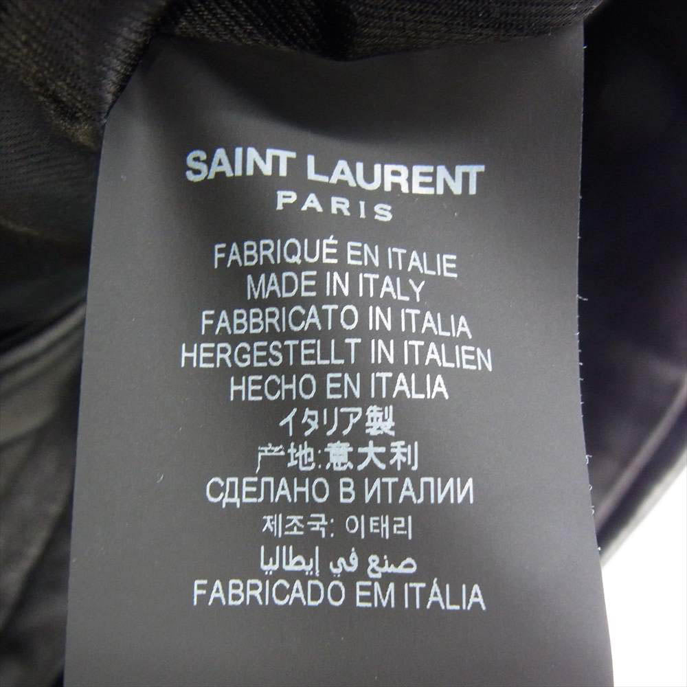 SAINT LAURENT サンローラン 484204 Y5YA2 国内正規品 L01 クラシック モーターサイクル レザー ダブルライダース ジャケット ブラック系 46【中古】