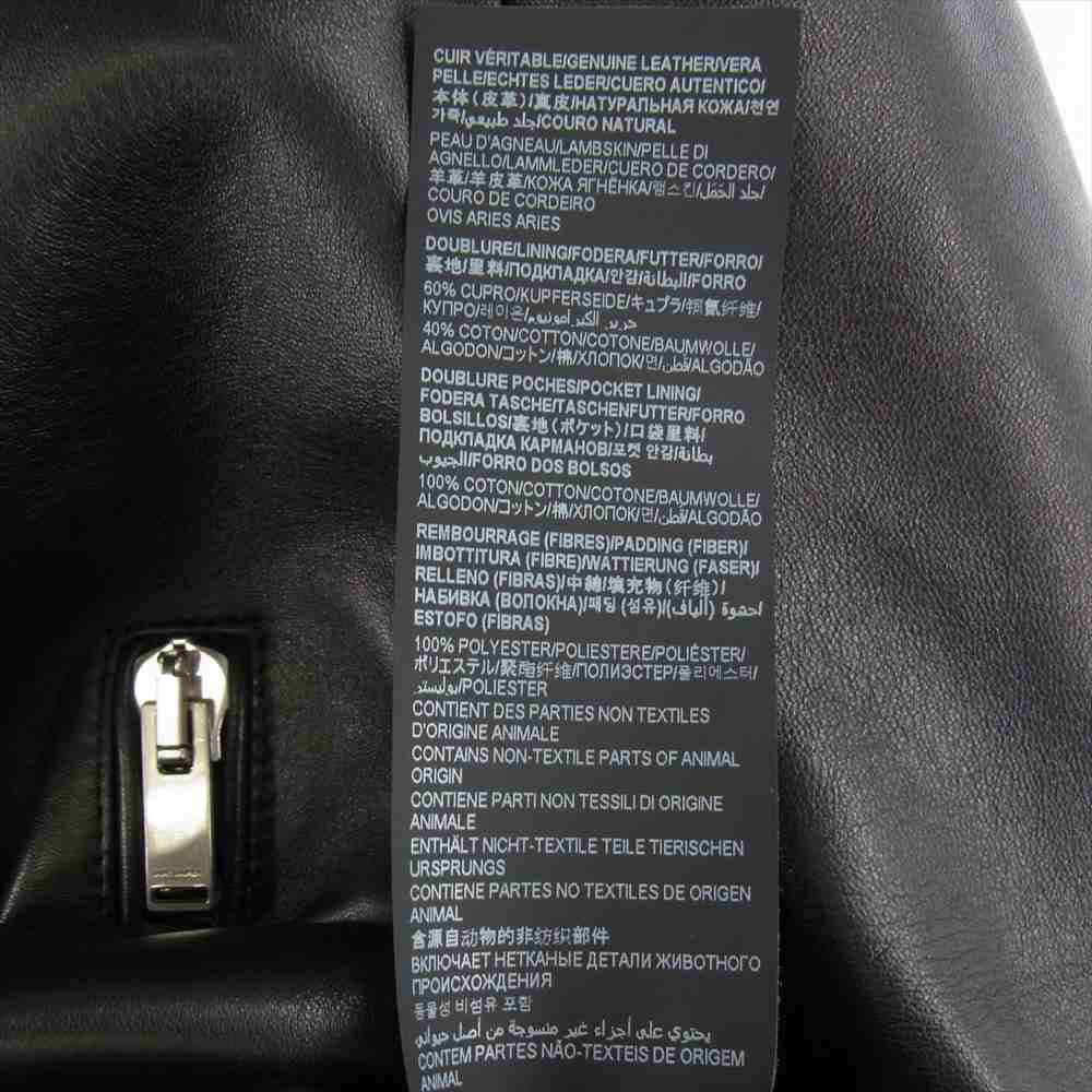 SAINT LAURENT サンローラン 484204 Y5YA2 国内正規品 L01 クラシック モーターサイクル レザー ダブルライダース ジャケット ブラック系 46【中古】