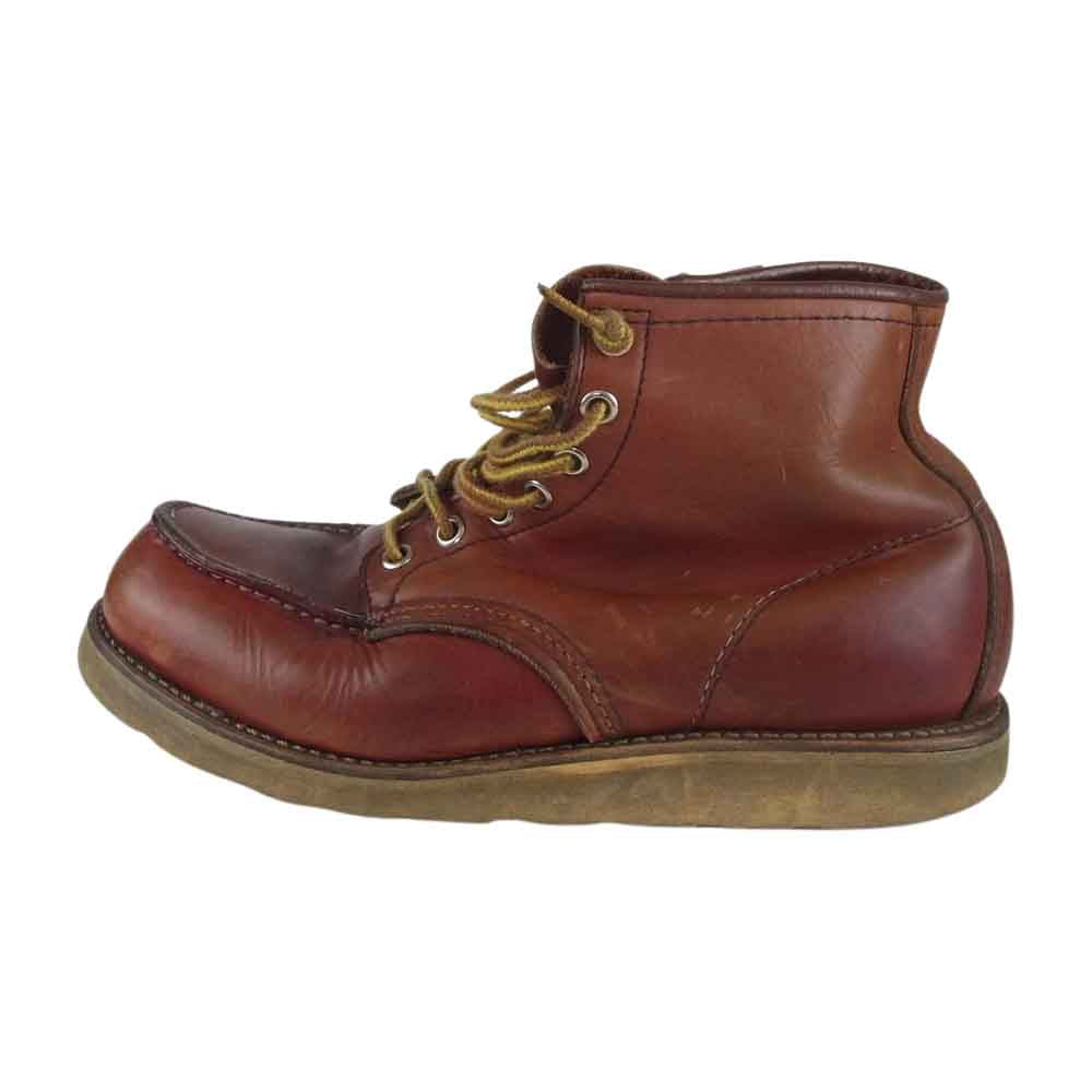 RED WING レッドウィング 半円犬タグ アイリッシュセッター レースアップ レザー ワークブーツ ブラウン系 内側実寸約25㎝【中古】