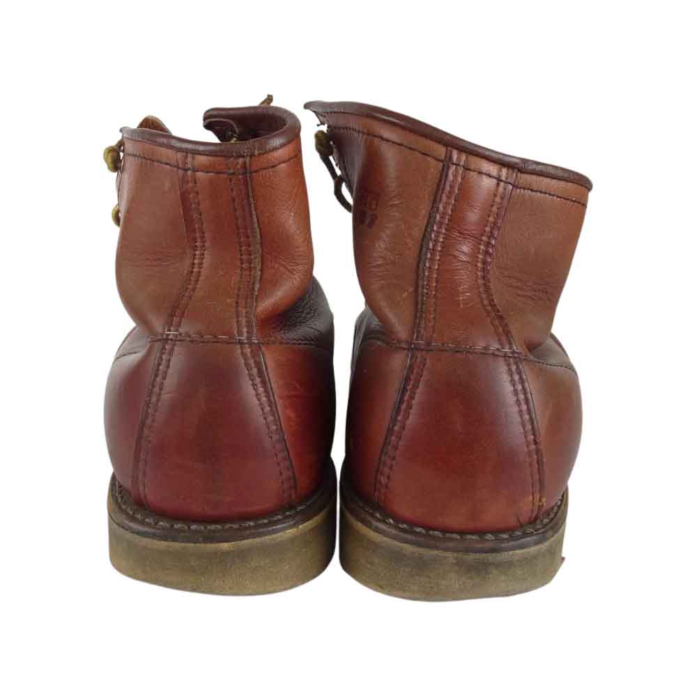 RED WING レッドウィング 半円犬タグ アイリッシュセッター レースアップ レザー ワークブーツ ブラウン系 内側実寸約25㎝【中古】