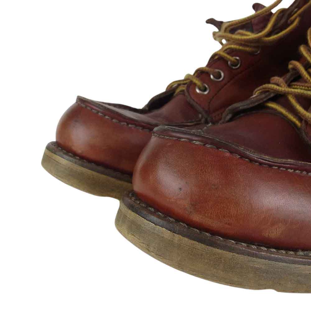 RED WING レッドウィング 半円犬タグ アイリッシュセッター レースアップ レザー ワークブーツ ブラウン系 内側実寸約25㎝【中古】