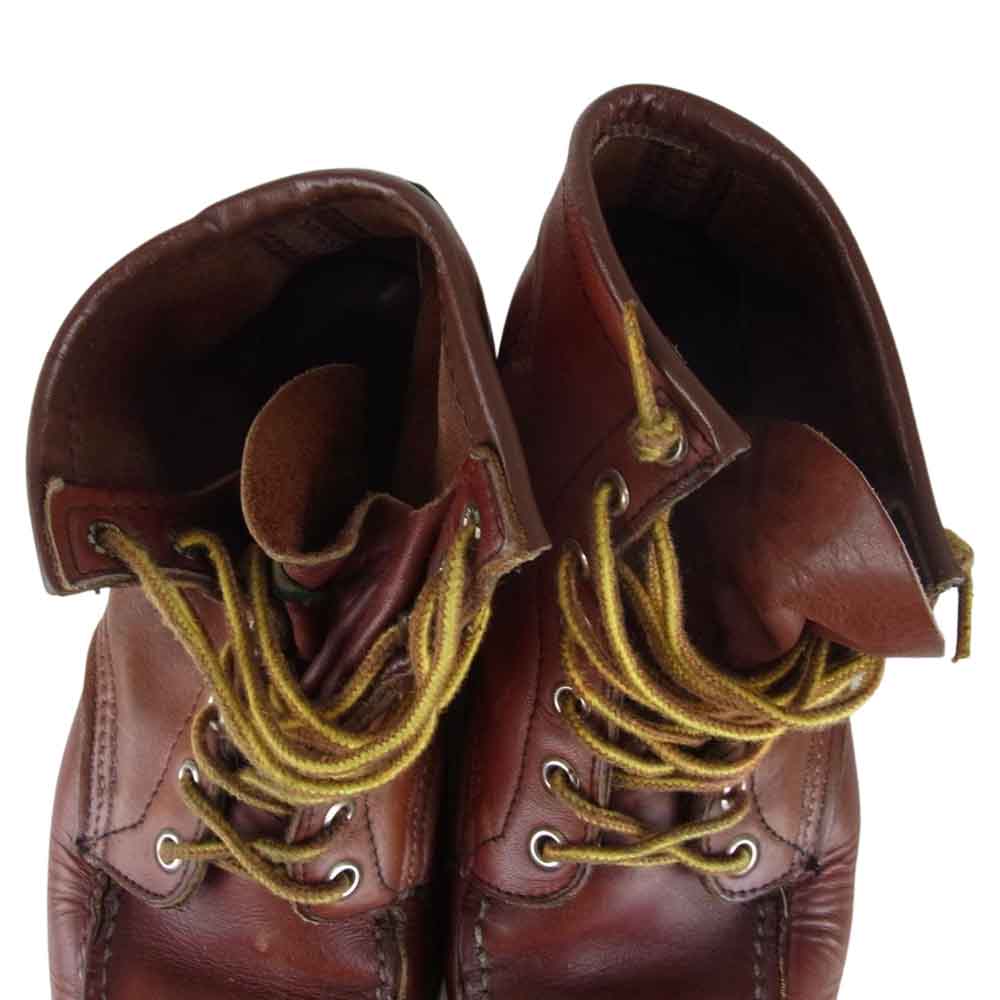 RED WING レッドウィング 半円犬タグ アイリッシュセッター レースアップ レザー ワークブーツ ブラウン系 内側実寸約25㎝【中古】