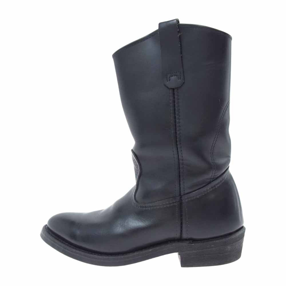 RED WING レッドウィング 8155 羽タグ レザー ペコスブーツ ブラック系 USA 6 1/2【中古】