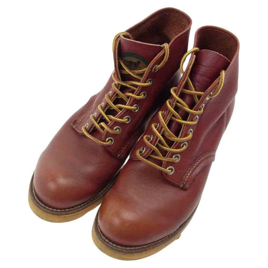 RED WING レッドウィング 8166 半円犬タグ プレーントゥ アイリッシュセッター レザー ブーツ ブラウン系 7D【中古】