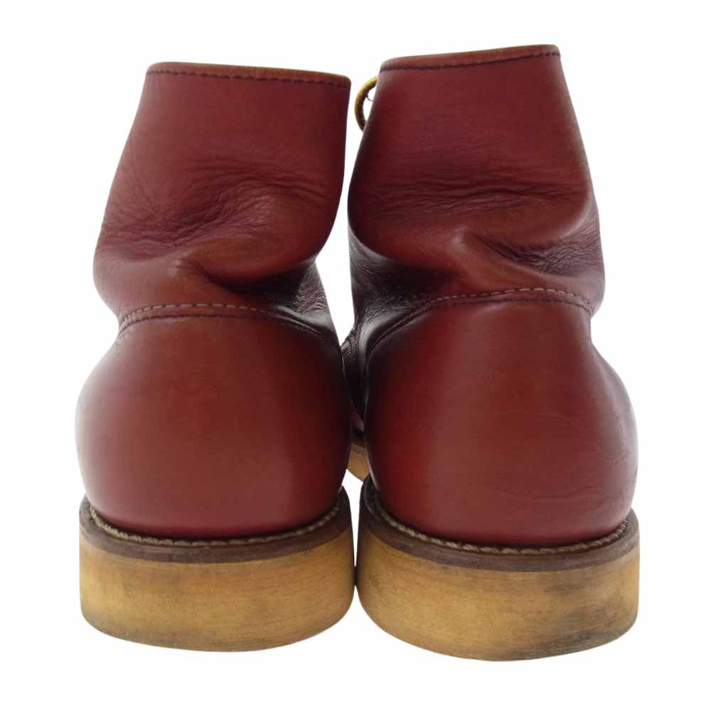 RED WING レッドウィング 8166 半円犬タグ プレーントゥ アイリッシュセッター レザー ブーツ ブラウン系 7D【中古】