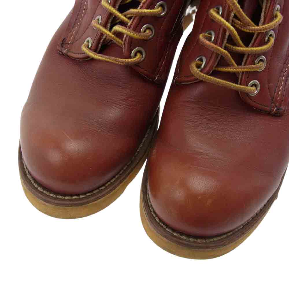 RED WING レッドウィング 8166 半円犬タグ プレーントゥ アイリッシュセッター レザー ブーツ ブラウン系 7D【中古】