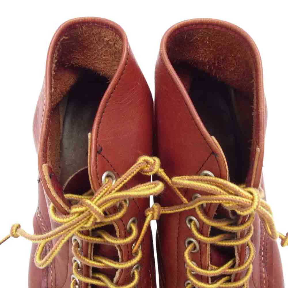 RED WING レッドウィング 8166 半円犬タグ プレーントゥ アイリッシュセッター レザー ブーツ ブラウン系 7D【中古】