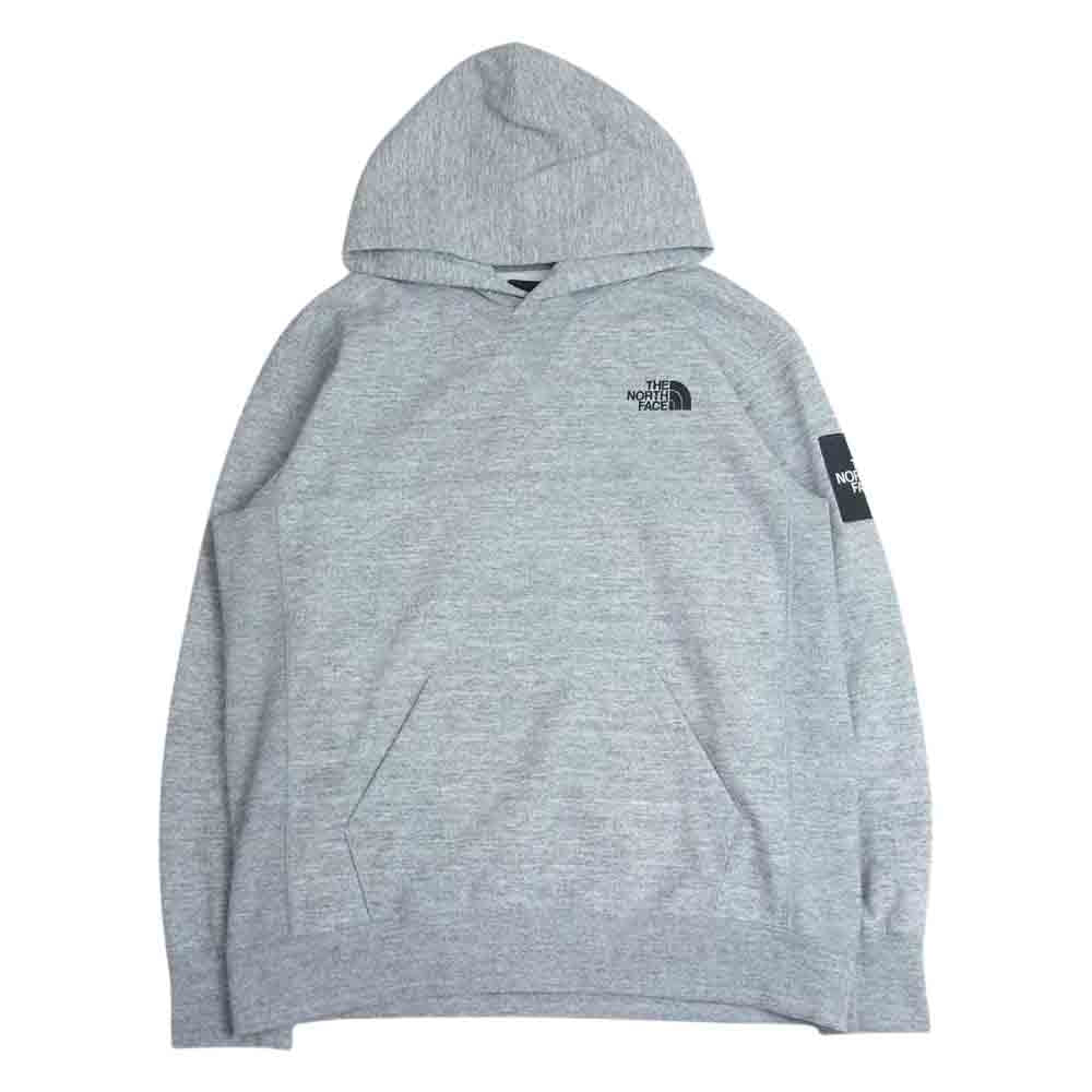 THE NORTH FACE ノースフェイス NT12035 Square Logo Hoodie スクエア ロゴ フーディー パーカー グレー系 M【中古】