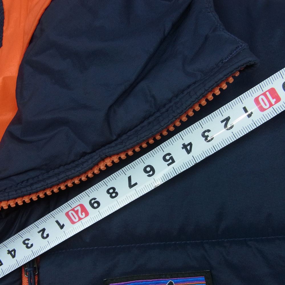 patagonia パタゴニア 17AW 84390 17年製 Hyper Puff Hoody ハイパー パフ フーディ ジャケット ダークネイビー系 オレンジ系 XS【中古】