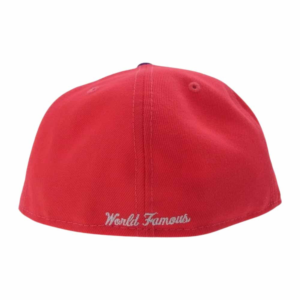 Supreme シュプリーム 22SS New Era ニューエラ 2-Tone Box Logo ツートン ボックスロゴ キャップ レッド系 パープル系 7 3/8【美品】【中古】