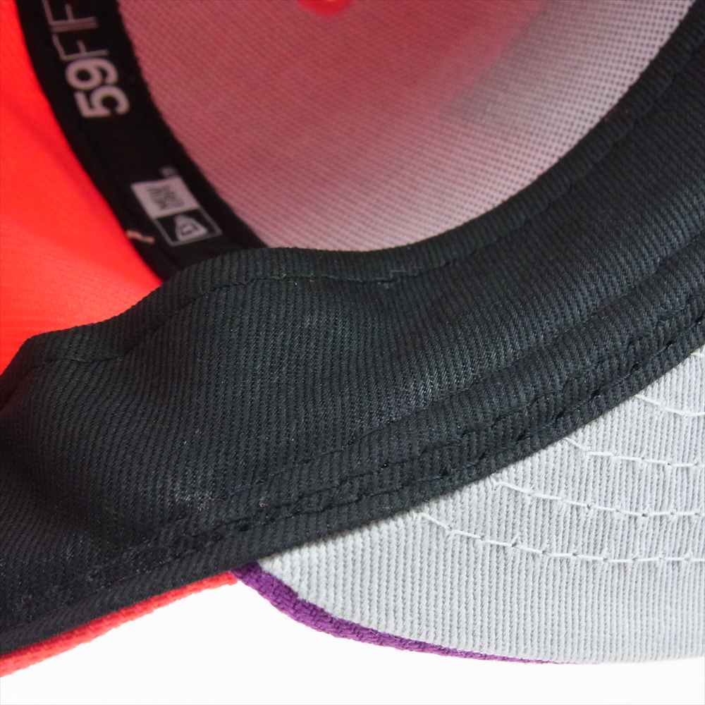 Supreme シュプリーム 22SS New Era ニューエラ 2-Tone Box Logo ツートン ボックスロゴ キャップ レッド系 パープル系 7 3/8【美品】【中古】