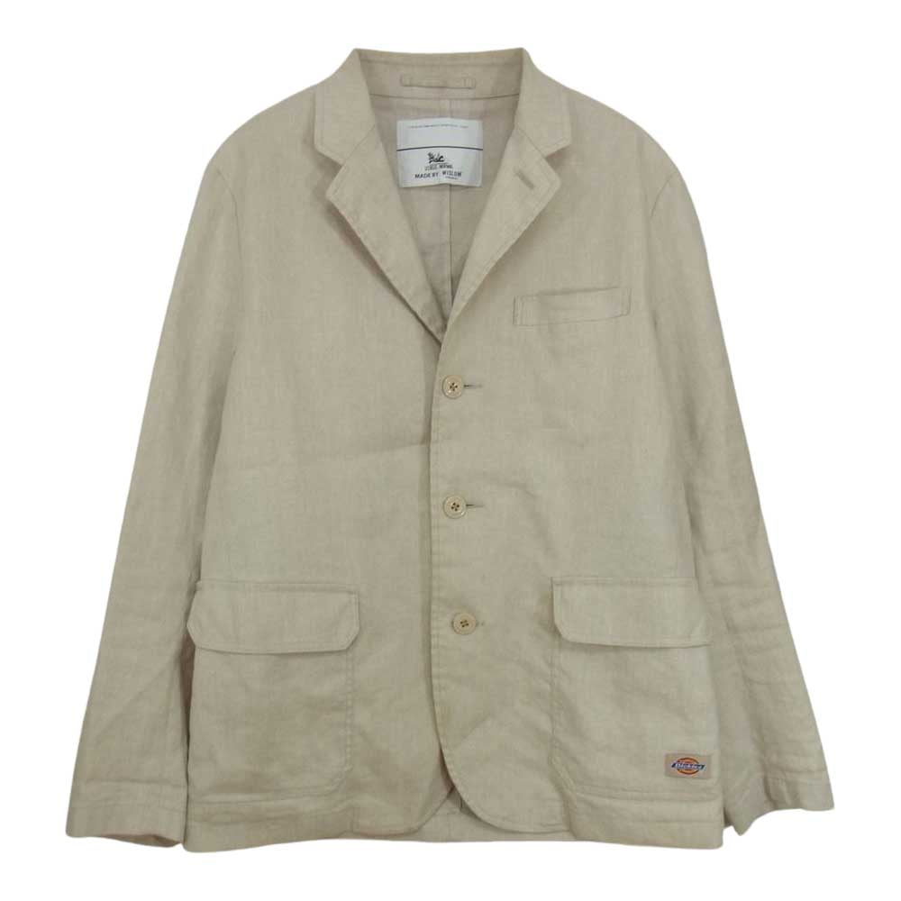 FREAK'S STORE フリークスストア Dickies × VIRGIL NORMAL × WISLOM ディッキーズ ヴァージルノーマル ウィズロム リネン 3B テーラードジャケット ベージュ系 L【中古】