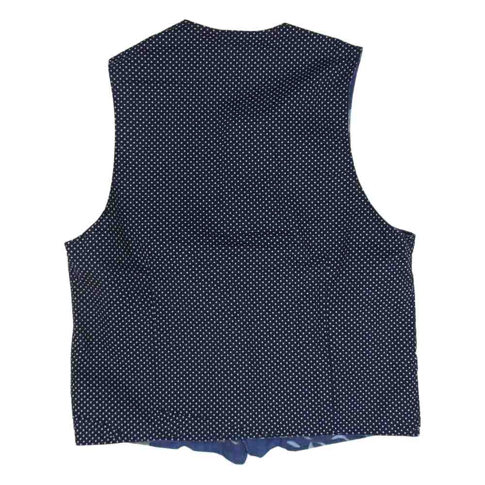 Engineered Garments エンジニアードガーメンツ 16SS Reversible Vest イルカ ドルフィン ドット柄 リバーシブル ベスト ブルー系 M【中古】