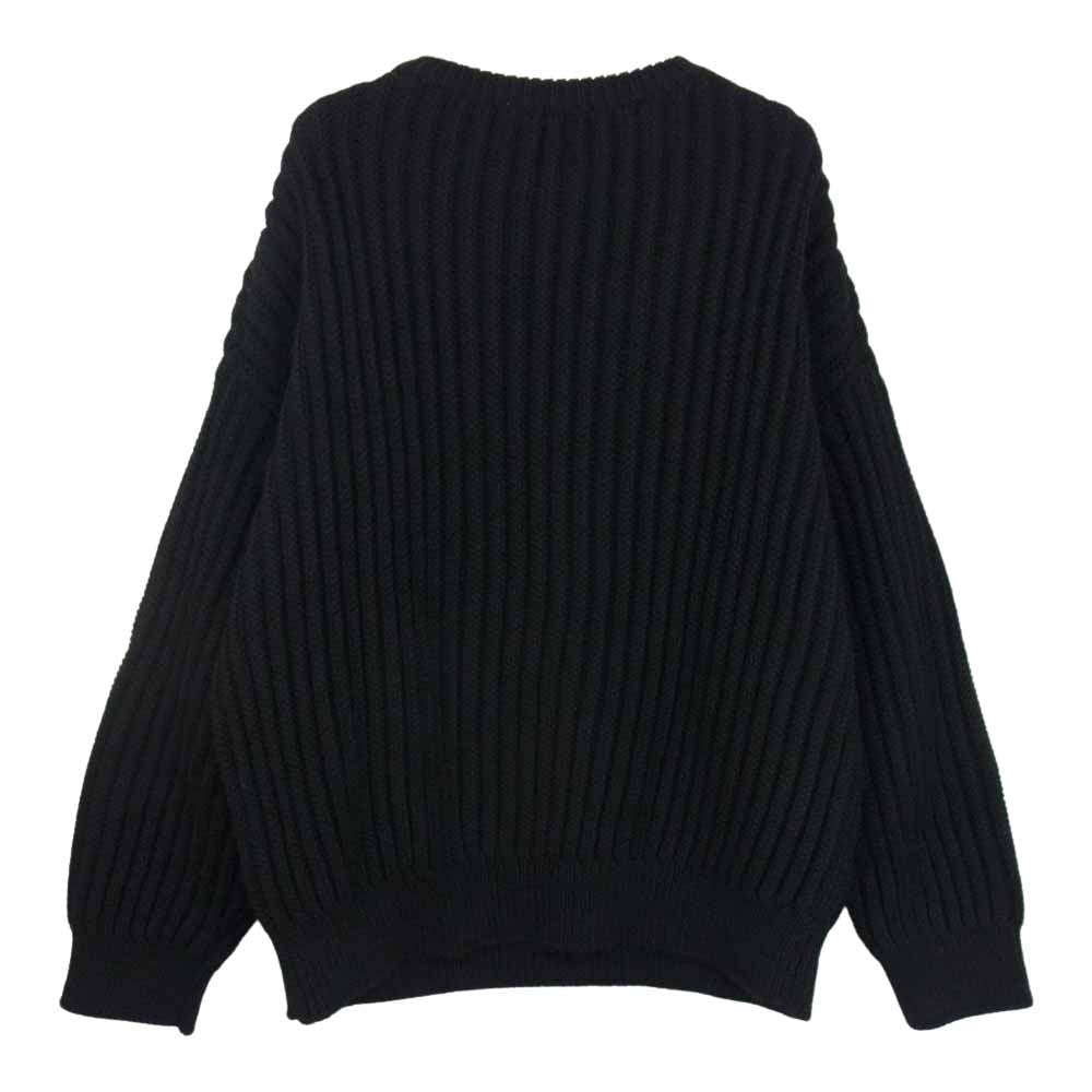 VISVIM ビズビム 0120405012001 20AW AMPLUS CREW L/S (W/L) アンプラス クルー ニット セーター ブラック系 1【中古】