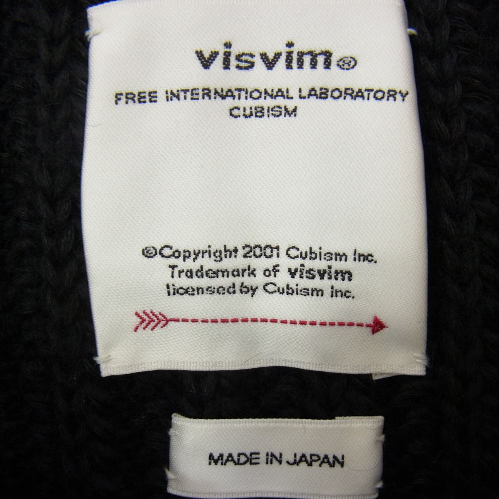 VISVIM ビズビム 0120405012001 20AW AMPLUS CREW L/S (W/L) アンプラス クルー ニット セーター ブラック系 1【中古】