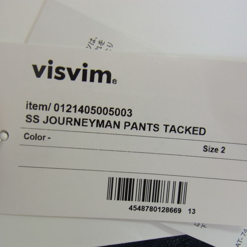 VISVIM ビズビム 0121405005003 22SS SS JOURNEYMAN PANTS TACKED ジャーニーマン タック 裾ダメージ加工 デニム パンツ インディゴブルー系 2【極上美品】【中古】