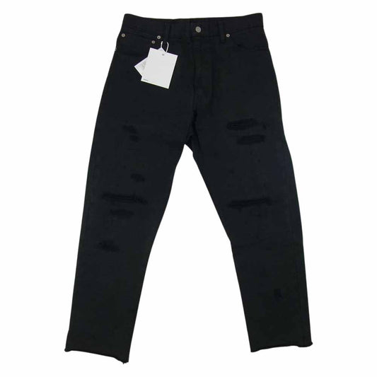 VISVIM ビズビム 0120305005003 20SS SS JOURNEYMAN PANTS BLK TACKED CRASH ジャーニーマン タック　クラッシュ ユーズド 加工 デニム パンツ ブラック系 1【極上美品】【中古】