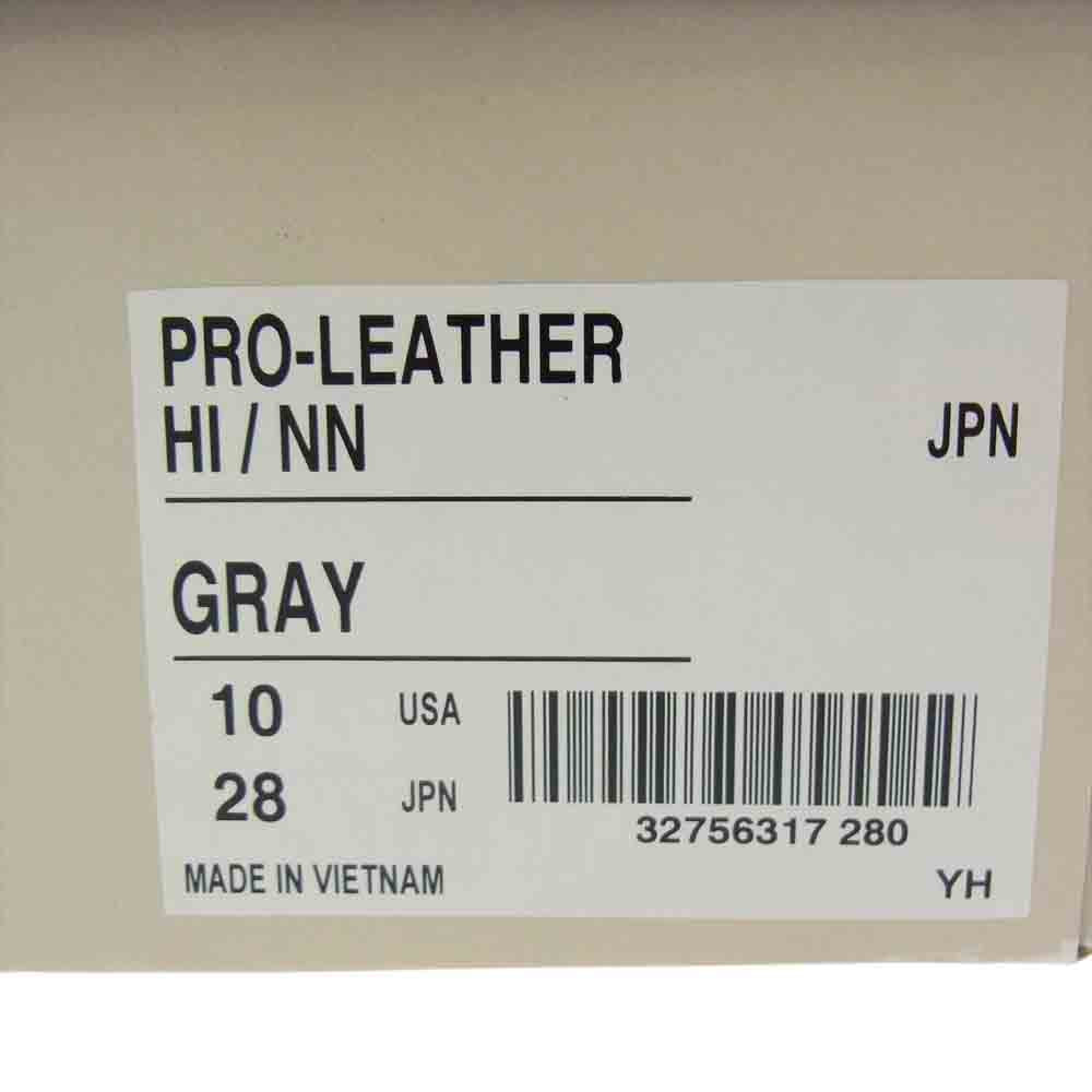 CONVERSE コンバース nonnative ノンネイティブ PRO LEATHER HI NN GRAY プロレザー ハイ スニーカー グレー系 US 10【中古】