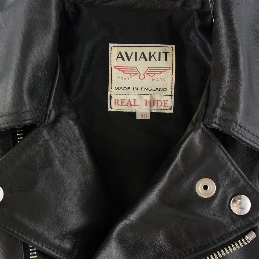 Lewis Leathers ルイスレザー 441 Cyclone サイクロン ダブル ライダース  レザー ジャケット ブラック系 40【中古】