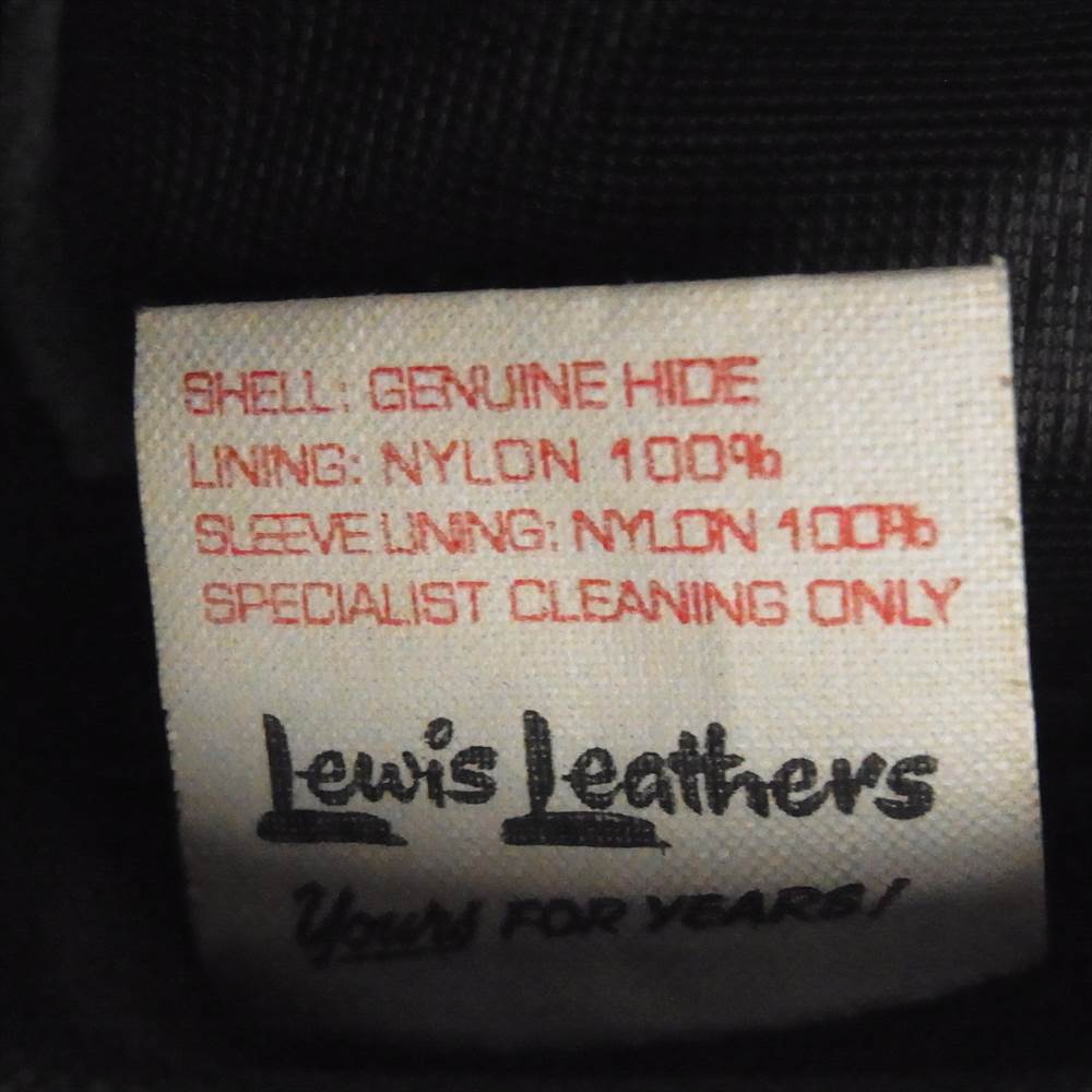 Lewis Leathers ルイスレザー 441 Cyclone サイクロン ダブル ライダース  レザー ジャケット ブラック系 40【中古】