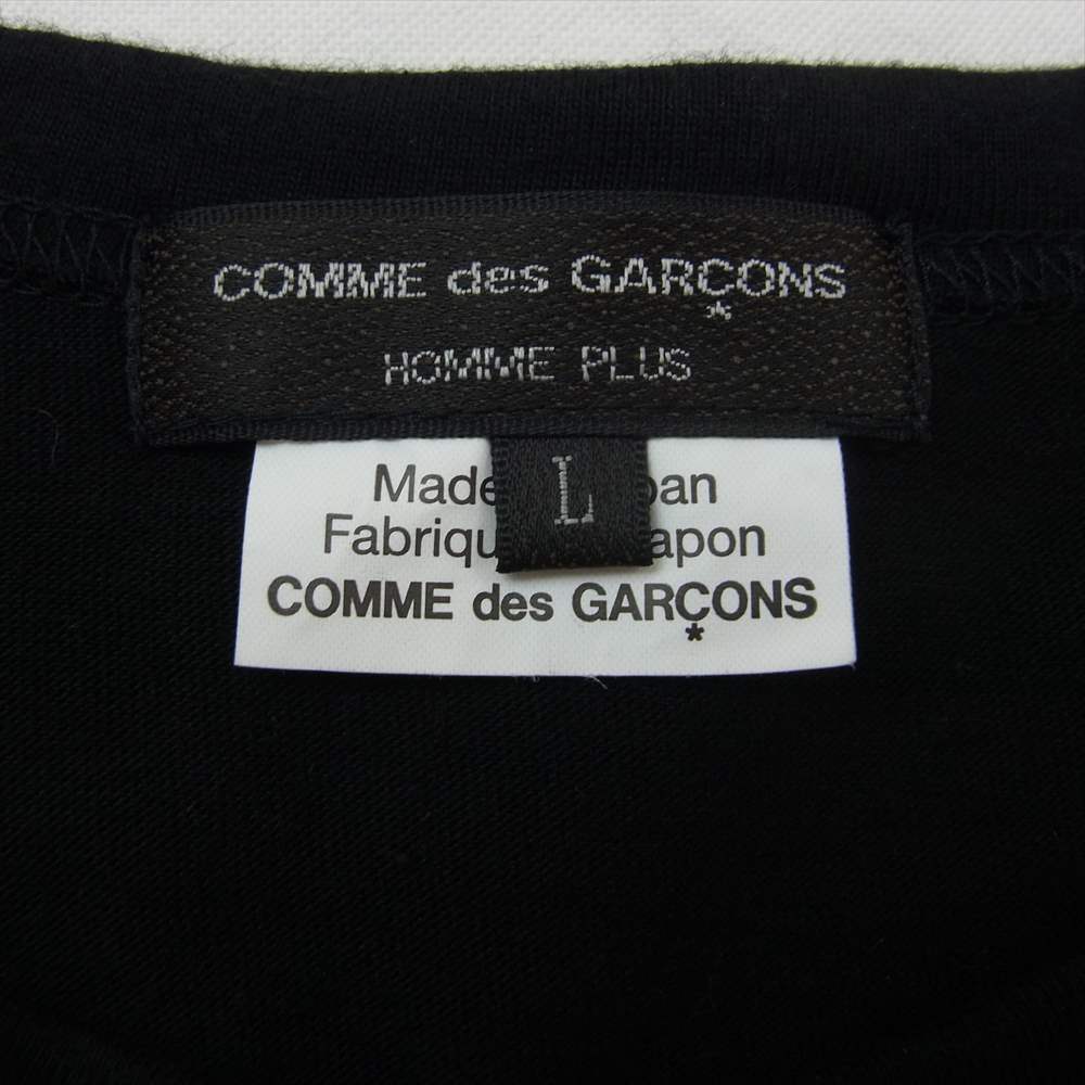 COMME des GARCONS HOMME PLUS コムデギャルソンオムプリュス AD2019 PX-T003 MYENERGY COMES FROM FREEDOM メッセージプリント 半袖Tシャツ ブラック系 L【中古】