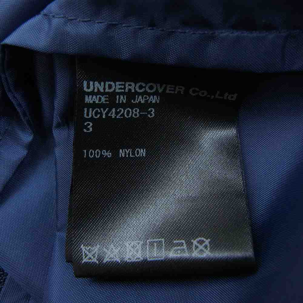 UNDERCOVER アンダーカバー UCY4208-3 Cindy Sherman シンディーシャーマン 袖ファスナー ドッキング ナイロンタフタ アーミー パーカー ネイビー系 3【中古】
