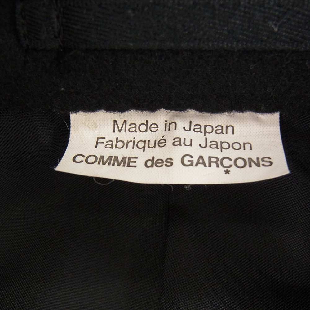 COMME des GARCONS HOMME PLUS コムデギャルソンオムプリュス 17AW PT-C003 boyhood期 メルトンウール カットオフレイヤード ダブルブレスト ロング コート ブラック系 M【中古】