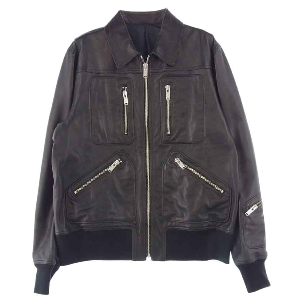 UNDERCOVER アンダーカバー 20SS UCY4205-3 Future is the Past シープレザーブルゾンライダース ジャケット ブラック系 3【中古】