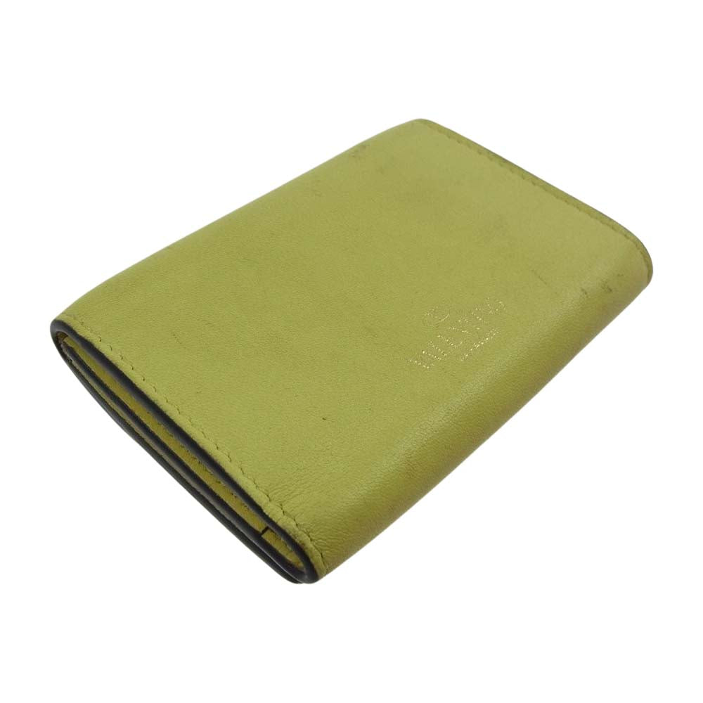 VALENTINO ヴァレンティノ GARAVANI ガラヴァーニ ロックスタッズ 三つ折り ミニ財布 イエロー系【中古】