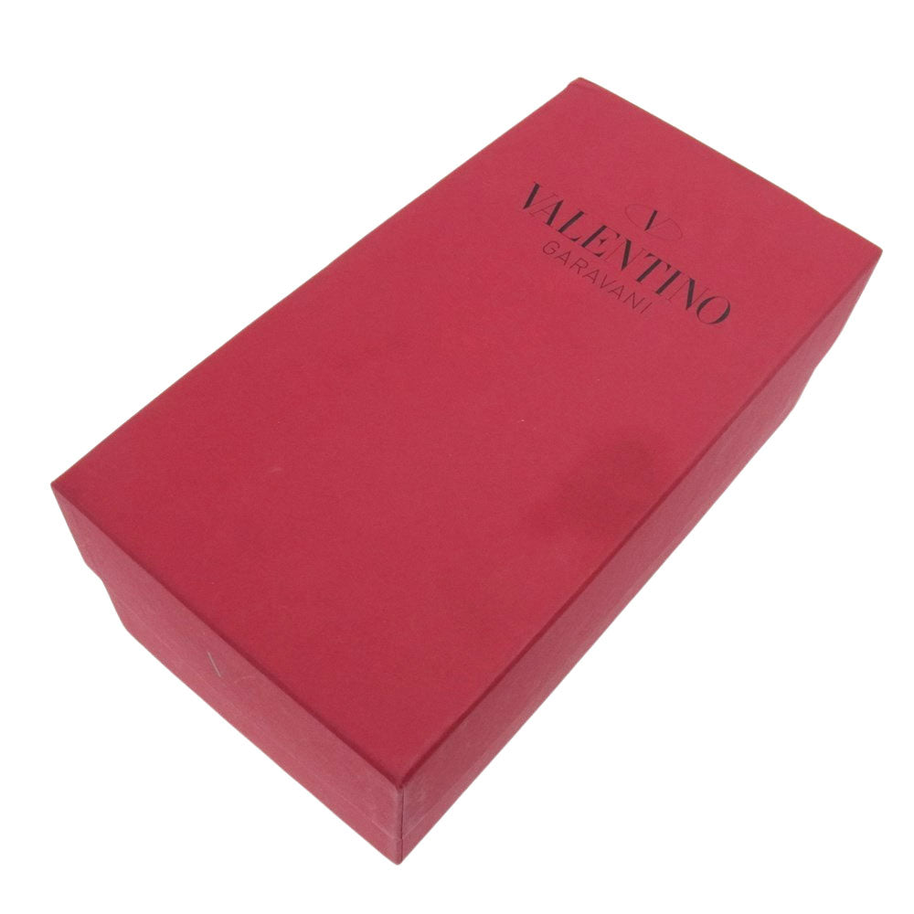 VALENTINO ヴァレンティノ GWS00403 GARAVANI ガラヴァーニ ハラコ スタッズ バレエ フラットパンプス シューズ ブラウン系 37【中古】