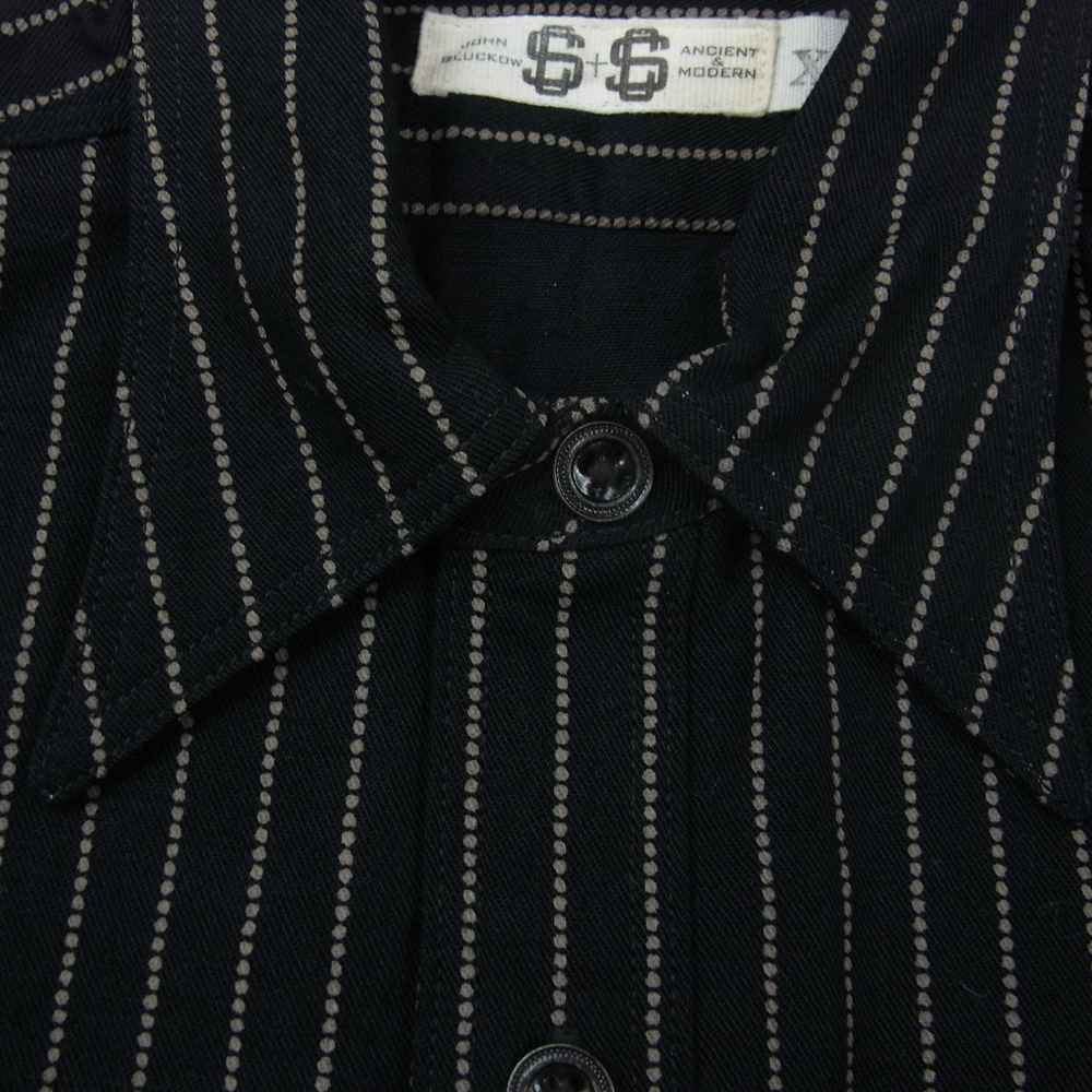 JELADO ジェラード John Gluckow  All Purpose Work Shirts ジョングラッコー ブラック ウォバッシュ ワークシャツ ブラック系 XS【中古】