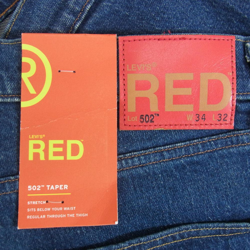 Levi's RED リーバイスレッド GKS-42210-A 502 TAPER 5ポケット テーパード デニムパンツ インディゴブルー系 34【新古品】【未使用】【中古】