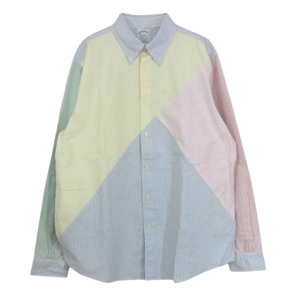 Brooks Brothers ブルックスブラザーズ 100188045 コットン オックスフォード キャンディストライプ ダイヤゴナル ファン ボタンダウン シャツ マルチカラー系 L【美品】【中古】