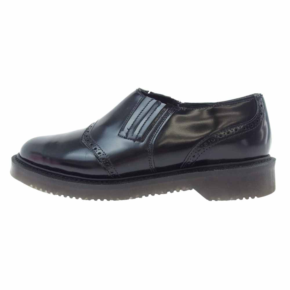 GEORGE COX ジョージコックス monkey time別注 英国製 SADDLE SLIP-ON サイドエラスティック サドル スリッポン ブラック系【中古】