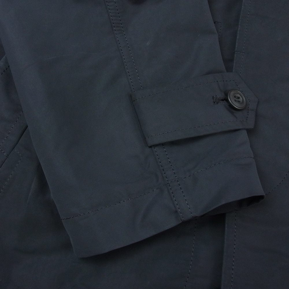 COMME des GARCONS HOMME コムデギャルソンオム 14AW HN-C007 リバーシブル 裏地カモフラ エステル パッカリング ステンカラー コート ブラック系 M【中古】