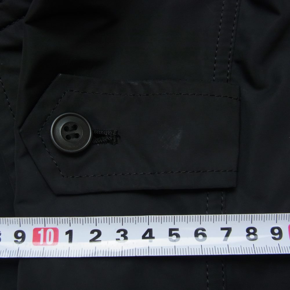 COMME des GARCONS HOMME コムデギャルソンオム 14AW HN-C007 リバーシブル 裏地カモフラ エステル パッカリング ステンカラー コート ブラック系 M【中古】