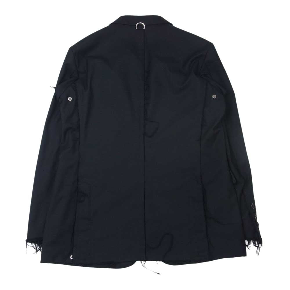 mastermind JAPAN マスターマインドジャパン MS-JA2-10-A GINGAM スワロフスキー ほつれ加工 テーラード ジャケット ブラック系 M【中古】