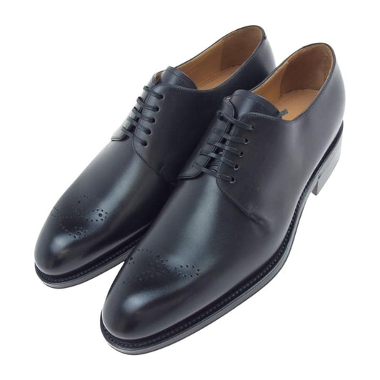 LOUIS VUITTON ルイ・ヴィトン 1A3N2W 未使用品 LV パンチド プレーントゥ レースアップ シューズ ブラック系 6【極上美品】【中古】