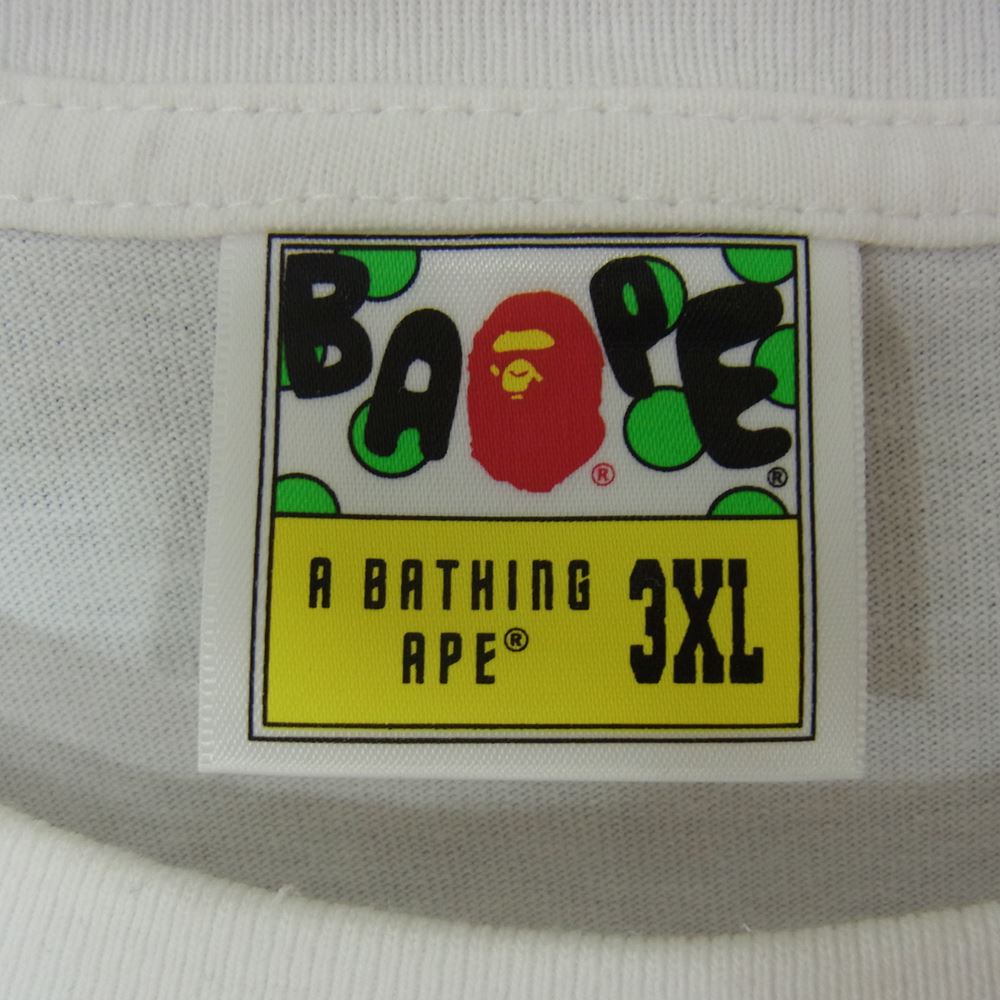 A BATHING APE アベイシングエイプ SHARK TEE シャーク ホワイト系 3XL【中古】