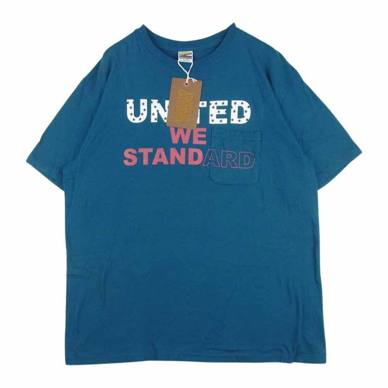 STANDARD CALIFORNIA スタンダードカリフォルニア SD UNITED WE STANDARD T プリント 半袖 Tシャツ NAVY(05) L【中古】