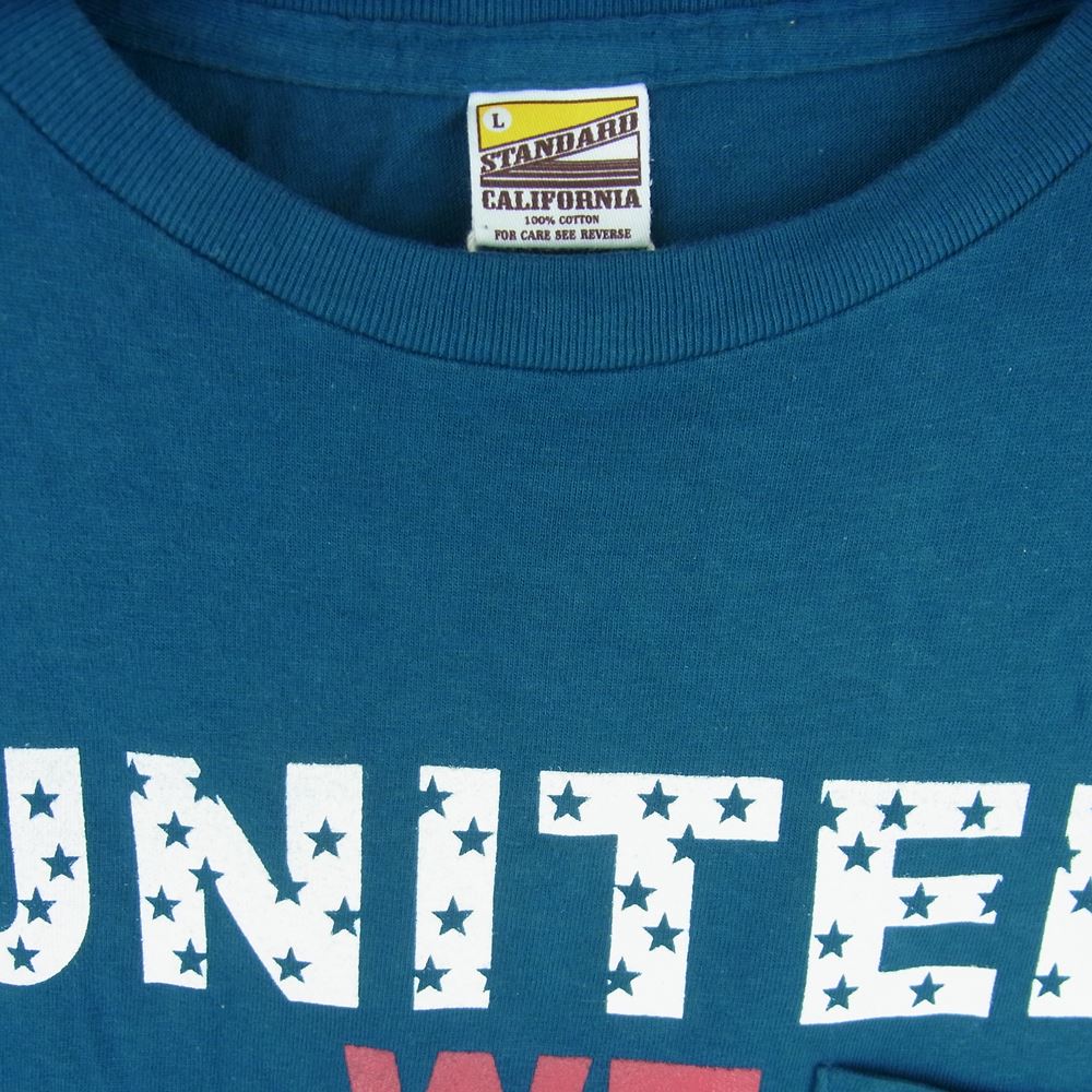 STANDARD CALIFORNIA スタンダードカリフォルニア SD UNITED WE STANDARD T プリント 半袖 Tシャツ NAVY(05) L【中古】
