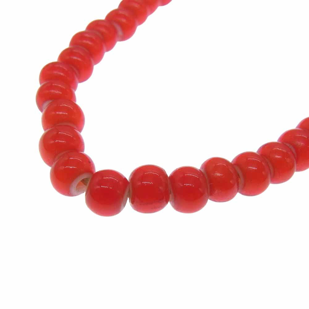 LARRY SMITH ラリースミス END HOOK エンドフック ビーズネックレス レッド系【中古】